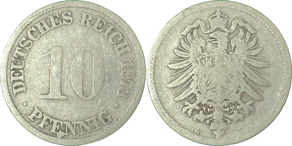 00473G~4.0 10 Pfennig  1873G s J 004  