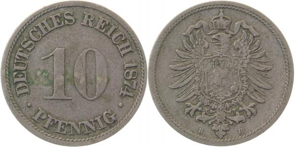 00474H~3.0 10 Pfennig  1874H ss J 004  