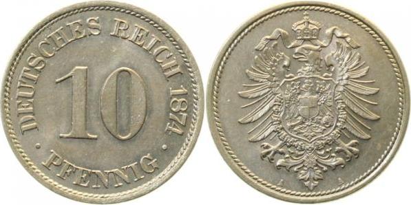 00474A~1.2 10 Pfennig  1874A prfr J 004  