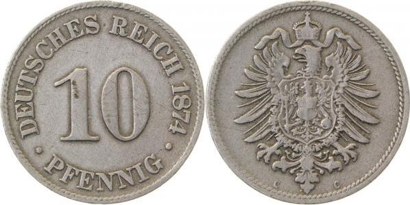 00474C~3.5 10 Pfennig  1874C s/ss J 004  