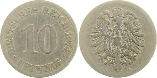 00474E~4.0 10 Pfennig  1874E s J 004  