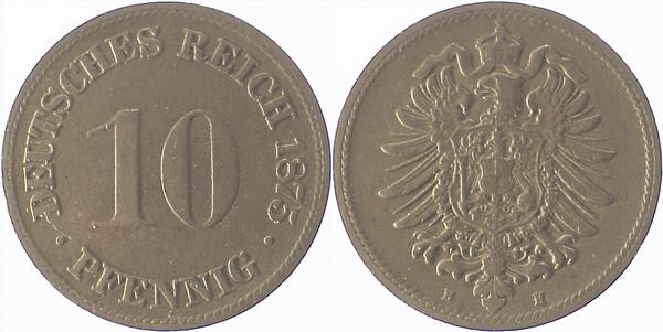 00475H~2.8 10 Pfennig  1875H ss+ J 004  