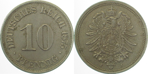 00475J~2.8 10 Pfennig  1875J ss+ J 004  