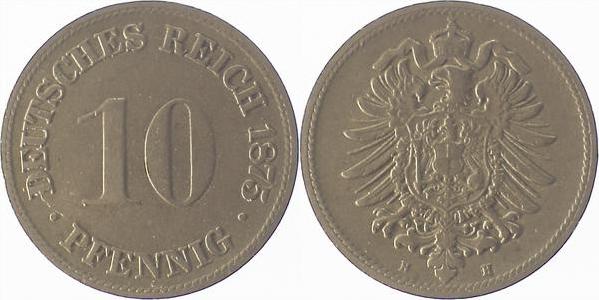 00475H~2.8 10 Pfennig  1875H ss+ J 004  