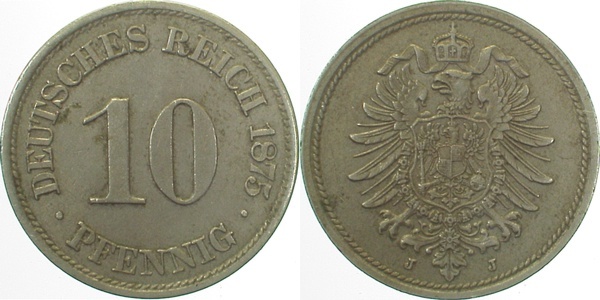 00475J~2.8 10 Pfennig  1875J ss+ J 004  