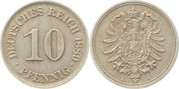 00489A~1.5 10 Pfennig  1889A f.prfr J 004  