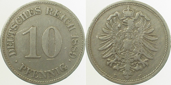 00489E~3.0 10 Pfennig  1889E ss J 004  