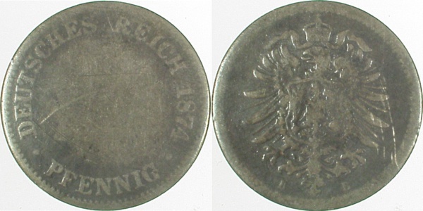 00574B~3.5 20Pfennig  1874B s/ss J 005  