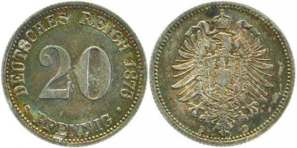 00576B~1.5 20Pfennig  1876B f.prfr J 005  