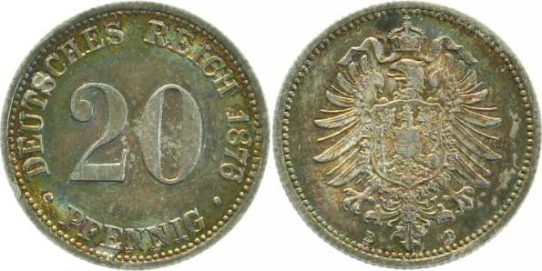 00576B~1.5 20Pfennig  1876B f.prfr J 005  
