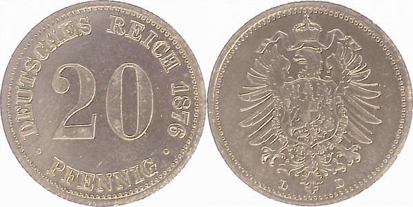 00576D~2.0 20Pfennig  1876D vz J 005  