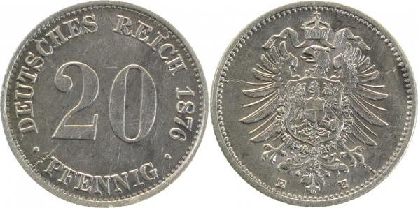 00576E~1.5 20Pfennig  1876E f.prfr J 005  