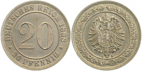 00688A~1.1 20Pfennig  1888A prfr/stgl J 006  