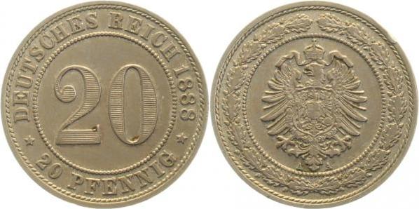 00688A~1.5c 20Pfennig  1888A vz/st min. Rf. !! J 006  