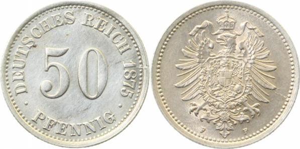 00775F~1.3-H 50 Pfennig  1875F f.prfr/f.stgl J 007  