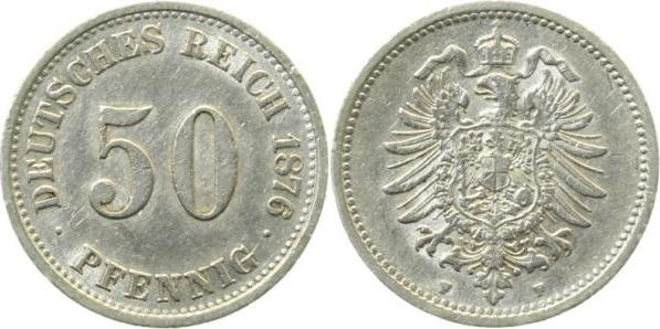 00776F~3.5 50 Pfennig  1876F s/ss J 007  