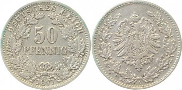 00877G~3.2 50 Pfennig  1877G f. ss J 008  