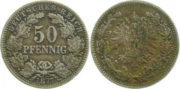 00877H~3.0 50 Pfennig  1877H ss J 008  