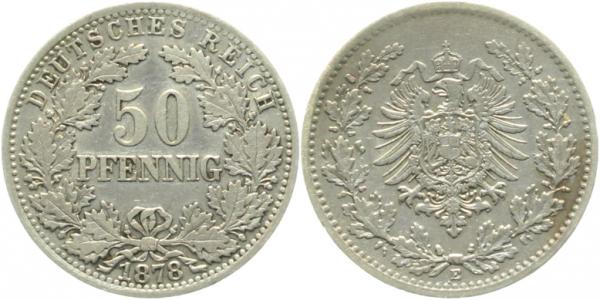 00878E~2.8 50 Pfennig  1878E ss+ J 008  