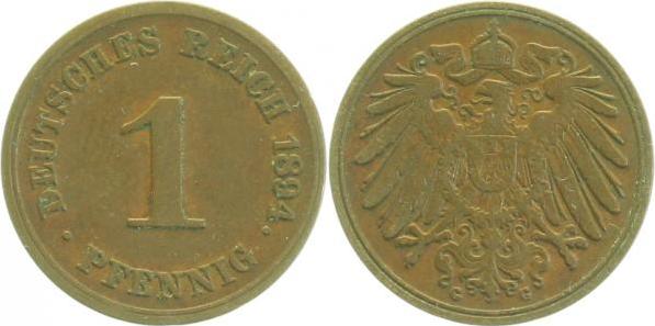 01094G~2.5 1 Pfennig  1894G ss/vz J 010  