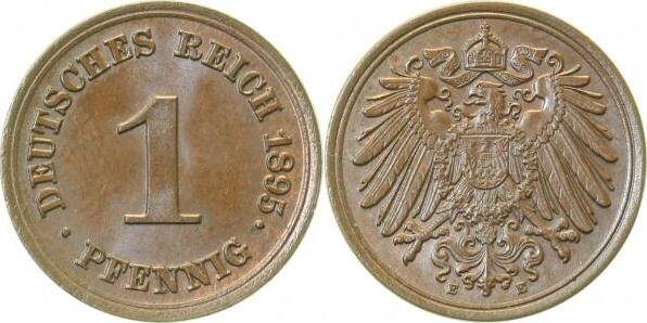 01095E~1.2 1 Pfennig  1895E prfr!! J 010  