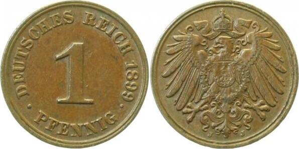 01099J~2.0-H 1 Pfennig  1899J vz Lichtenrader Prägung J 010  