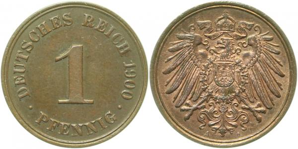 010n00A~1.2 1 Pfennig  1900A prfr J 010  