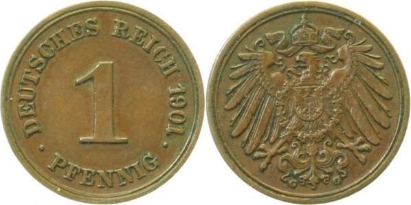 010n01G~2.2-H 1 Pfennig  1901G f. vz J 010  