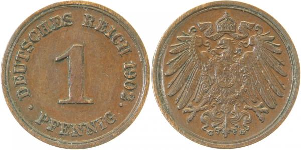 010n02G~2.1 1 Pfennig  1902G vz- J 010  