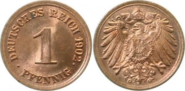 010n02G~1.0 1 Pfennig  1902G stgl!!! J 010  