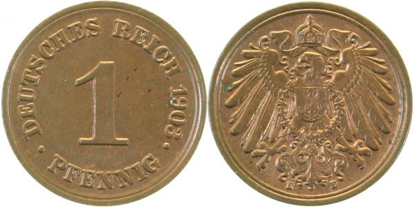 010n03E~1.5 1 Pfennig  1903E vz/stgl !! J 010  