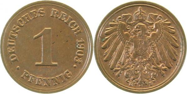 010n03E~1.5 1 Pfennig  1903E vz/stgl !! J 010  