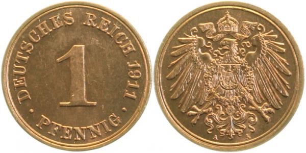 010n11A~1.2 1 Pfennig  1911A prfr J 010  