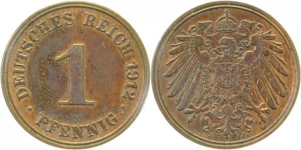 010n12J~2.2 1 Pfennig  1912J vz- J 010  