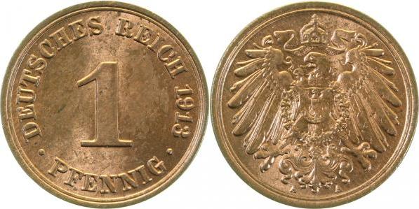 010n13A~1.2 1 Pfennig  1913A prfr. J 010  
