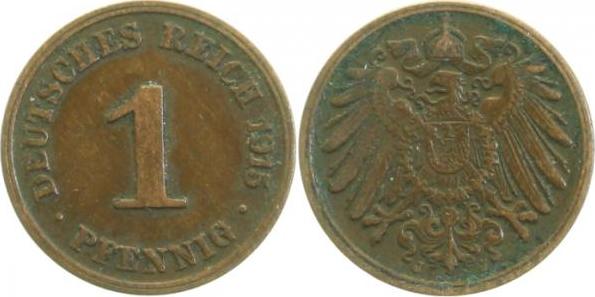 010n15J~2.5 1 Pfennig  1915J ss/vz J 010  