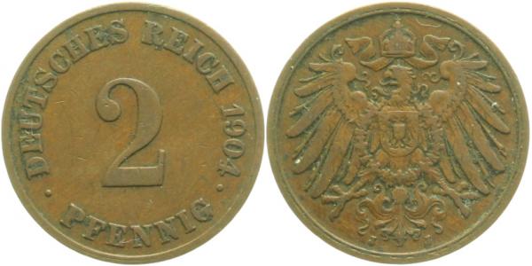 01104J~3.0 2 Pfennig  1904J ss J 011  