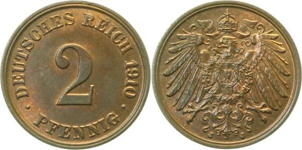 01110J~1.1 2 Pfennig  1910J prfr/stgl !!!! J 011  