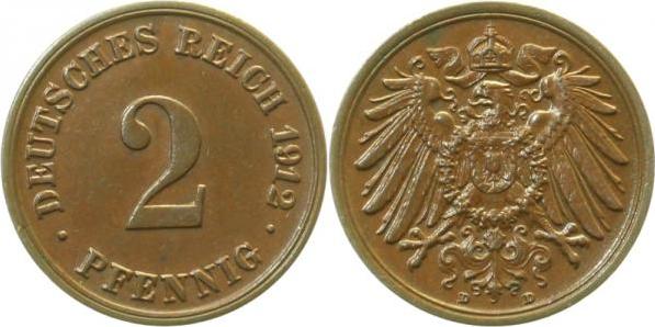 01112D~1.5a 2 Pfennig  1912D f. prfr EA J 011  