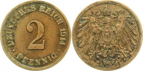 01114J~3.0 2 Pfennig  1914J ss J 011  