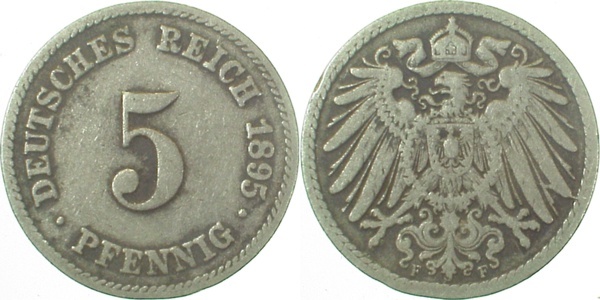 01295F~3.0 5 Pfennig  1895F ss J 012  