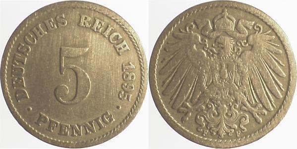 01295F~3.2 5 Pfennig  1895F ss- J 012  