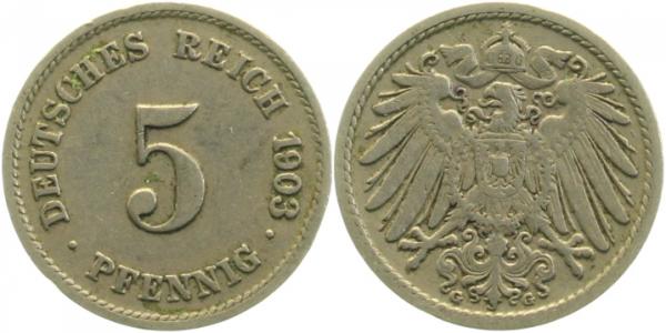 012n03G~3.0 5 Pfennig  1903G ss J 012  