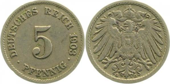 012n03G~3.0 5 Pfennig  1903G ss J 012  