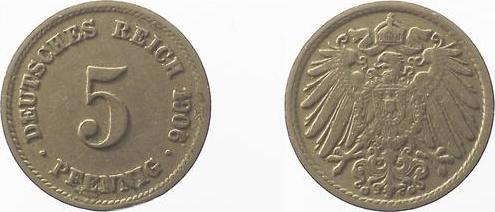 012n06G~3.0 5 Pfennig  1906G ss J 012  