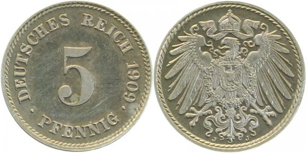 012n09J~0.0 5 Pfennig  1909J PP !!!! J 012  