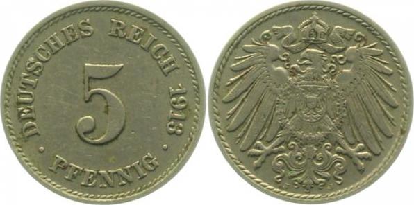 012n13J~2.8 5 Pfennig  1913J ss+ J 012  