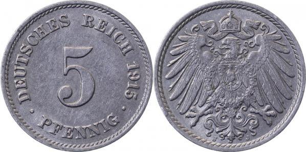 012n15J~2.2 5 Pfennig  1915J vz- J 012  
