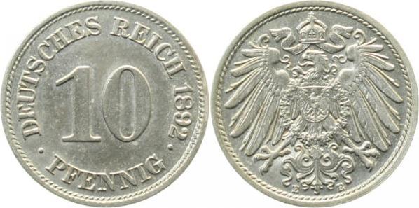 01392E~1.2 10 Pfennig  1892E prfr!!! J 013  