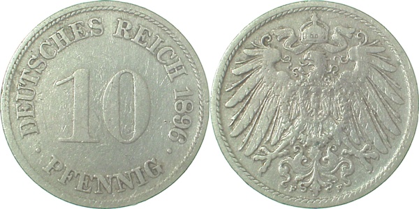 01396F~3.2 10 Pfennig  1896F ss- J 013  